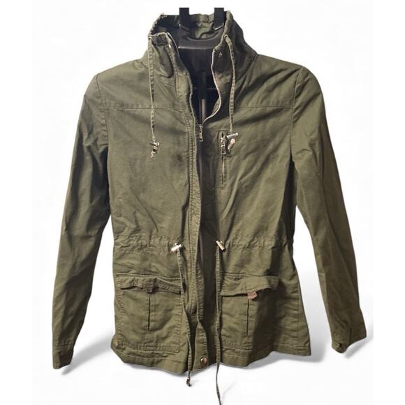 Miss London combat Green jacket lightweight chic women’s casual Size Medium - Picture 1 of 5